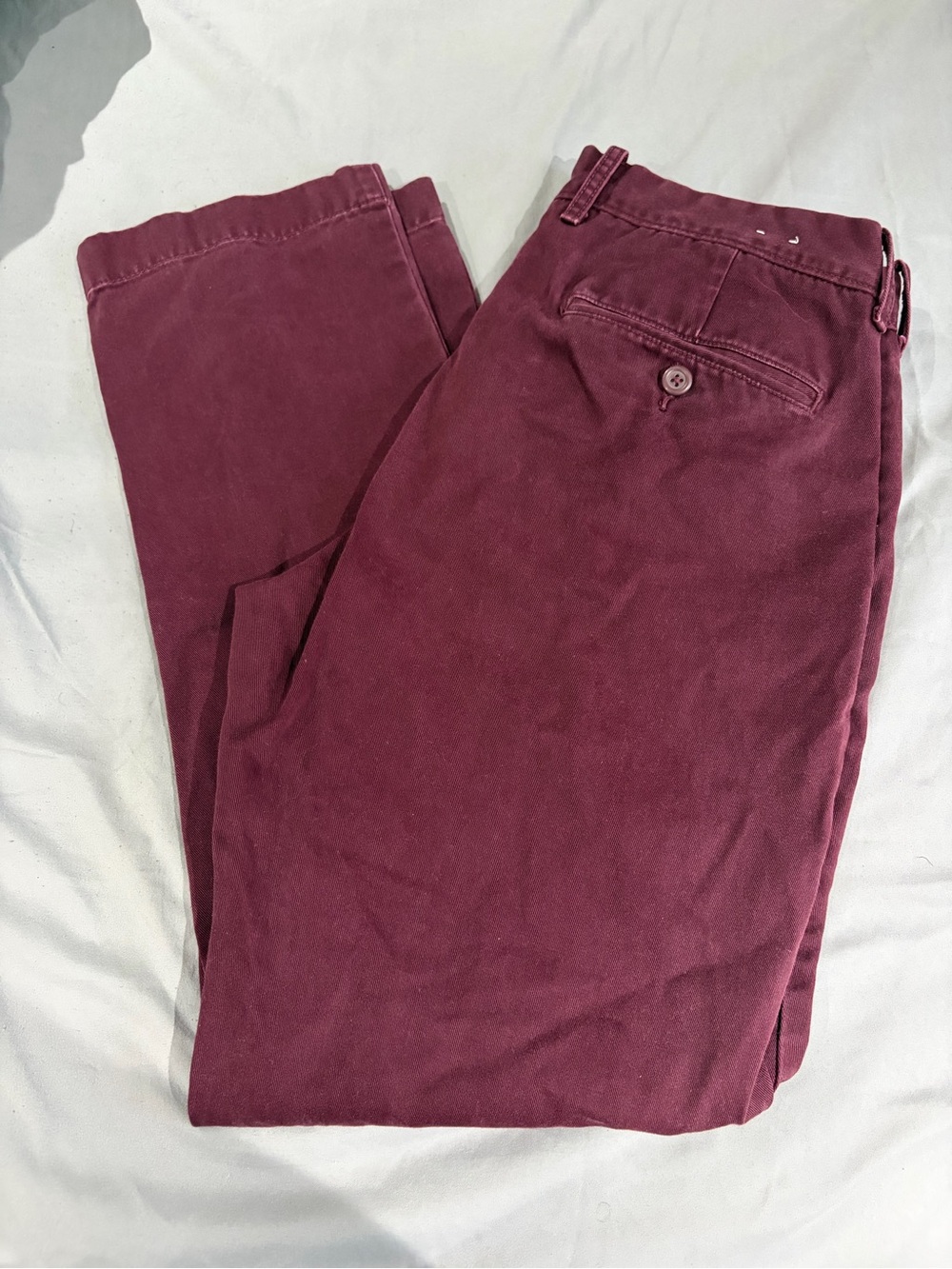 J. Crew Men's Chino Pants in Deep Burgundy